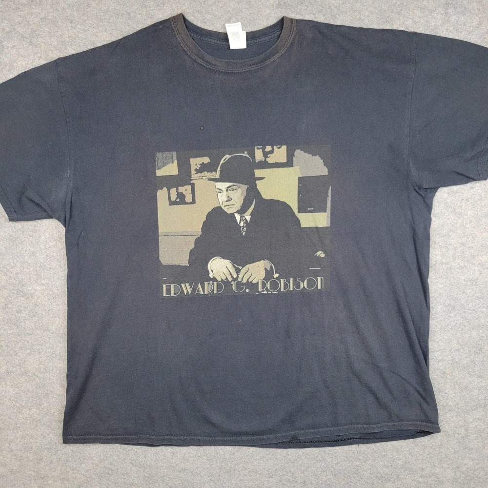Edward Robinson Shirt Mens 2XL Black Movie Graphic Tee Gildan Heavy Cotton